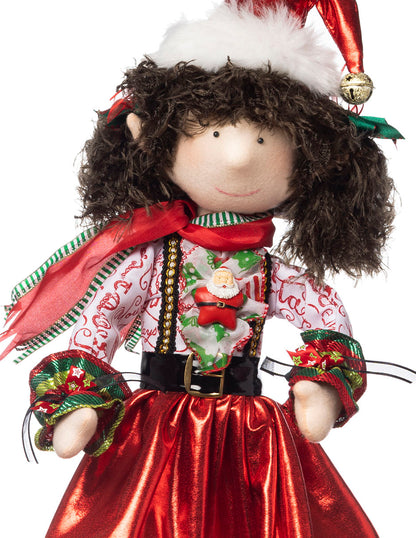 muñeca duende duenda patinador de ruedas, merry christmas, falda, bastón caramelo, santa claus, navidad, roller skaters, xmas handmade hecho a mano, verde, rojo, blanco, dorado, negro, queca designs