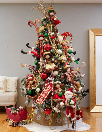 Duende con gorro de árbol de Navidad 70 cm