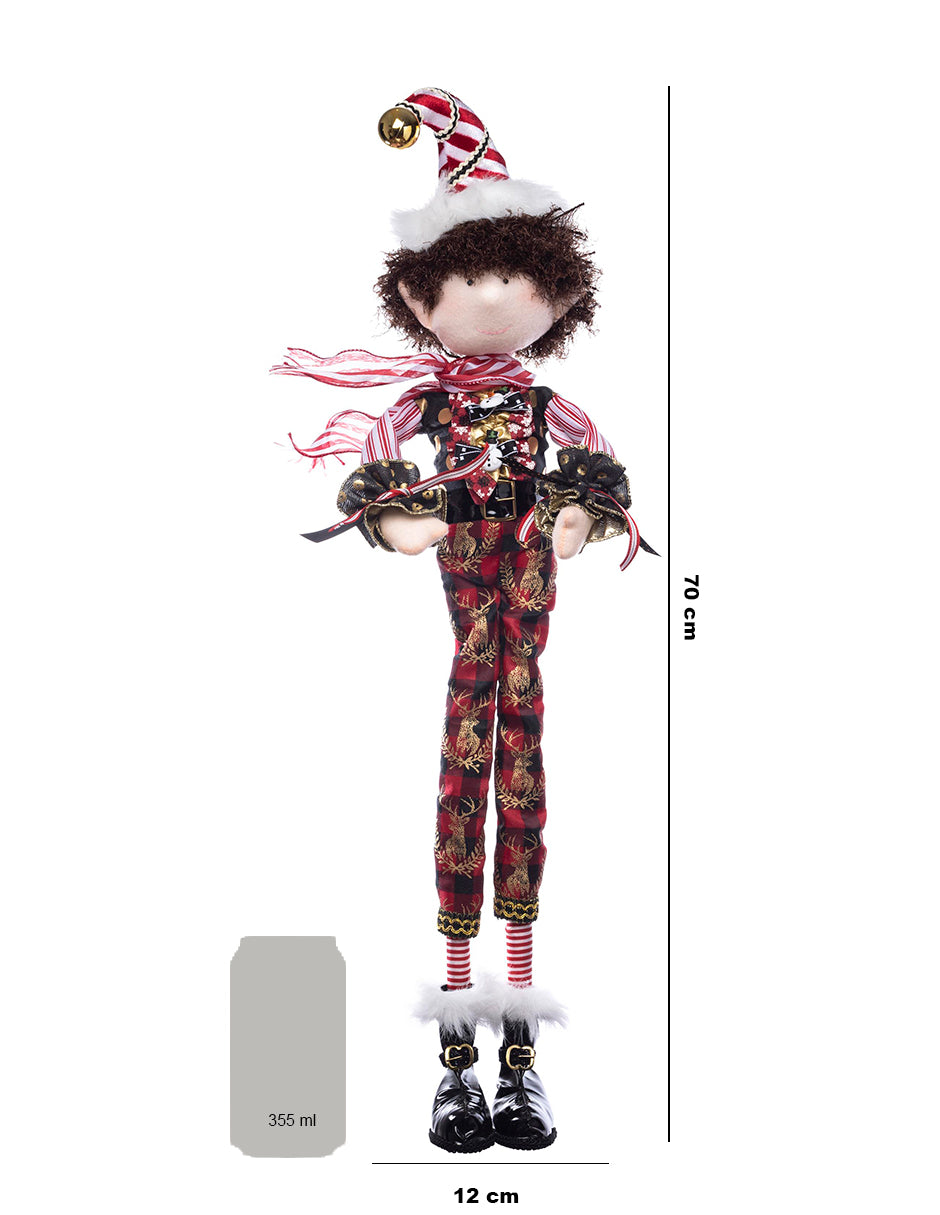 Duende Merry Fashion con pantalón de renos 70 cm