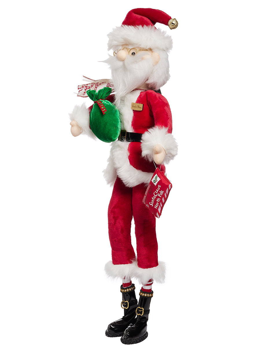 Santa Claus con costal y sobre 70 cm
