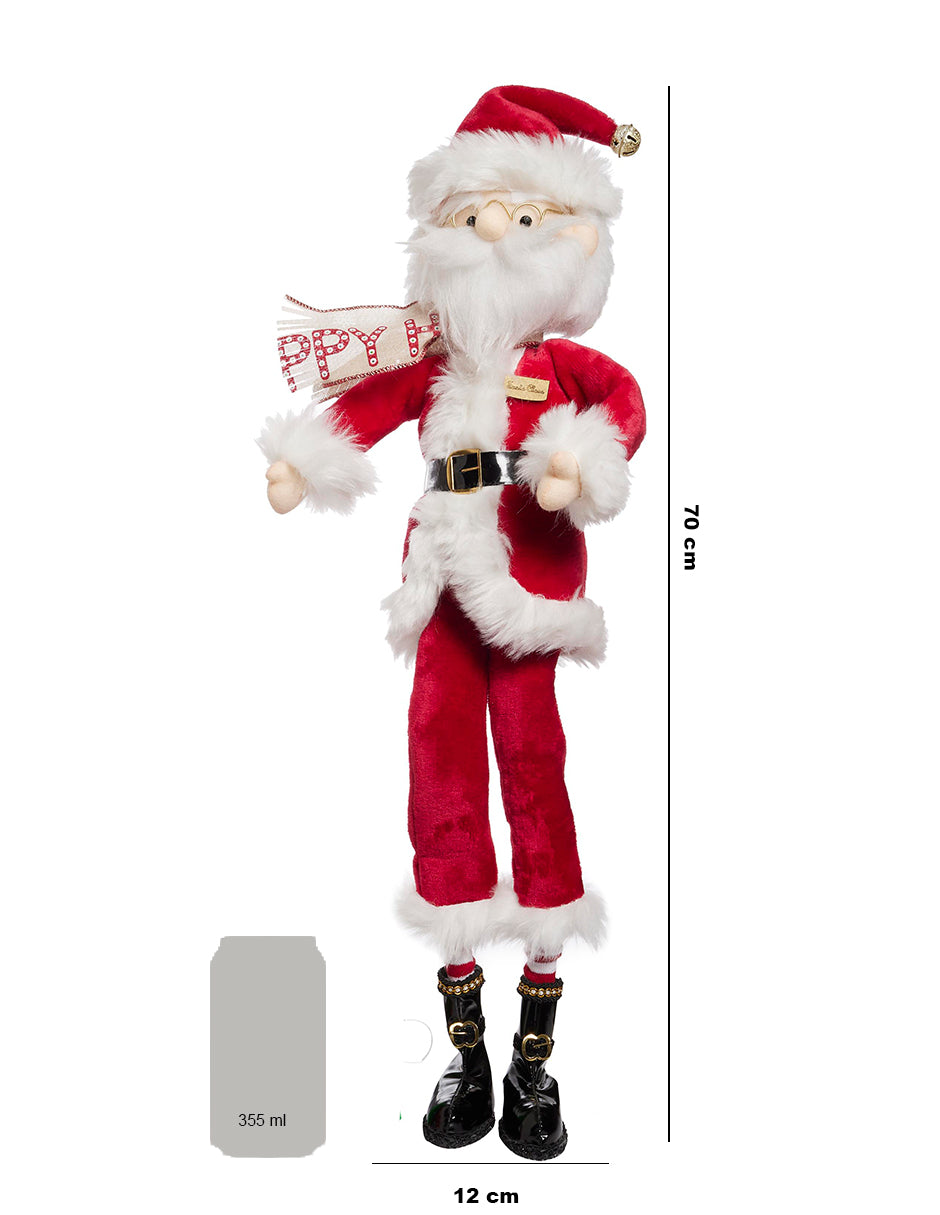 Santa Claus con costal y sobre 70 cm